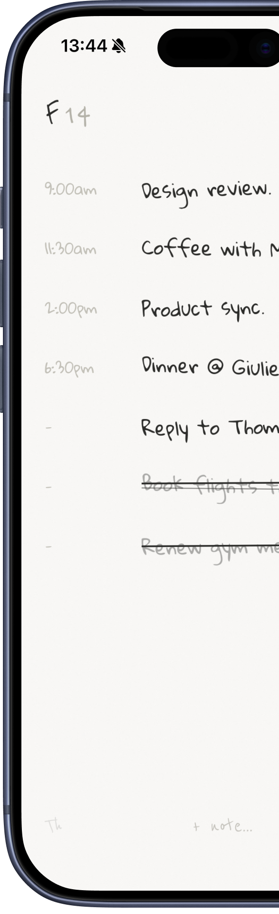 Scribe dark theme with custom handwritten font